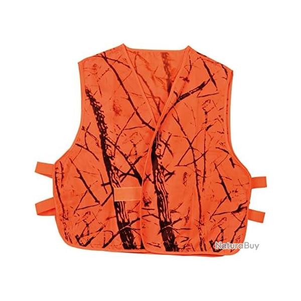 Gilet de Chasse Battue Camo 100 Percent Polyester Fluo, Fluo, Taille unique EU