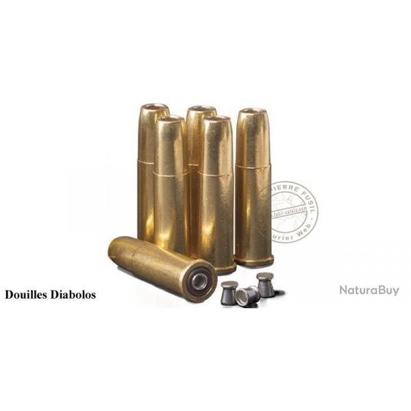 CROSMAN - Lot de 6 douilles pour revolver  plombs 4.5mm CO2 Diabolos