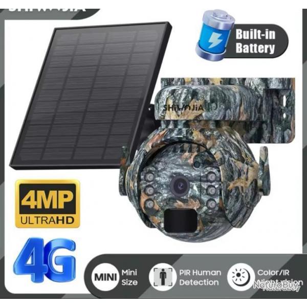 CAMRA GLOBE 4G SOLAIRE CAMOUFLAGE + FONCTION INTERPHONE - LIVRAISON GRATUITE