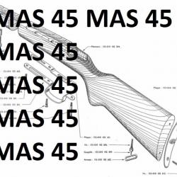 4 vues d'éclaté de carabine MAS 45 MAS45 MAUSER 45 (envoi par mail) - VENDU PAR JEPERCUTE (m2326)