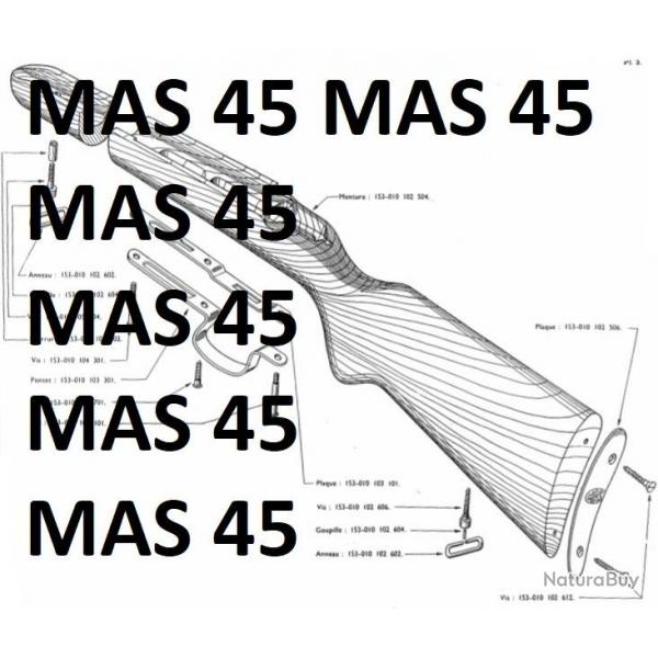 4 vues d'clat de carabine MAS 45 MAS45 MAUSER 45 (envoi par mail) - VENDU PAR JEPERCUTE (m2326)