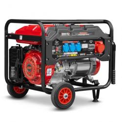 Groupe électrogène max 6000W avec roues et prise triphasée  et 3 prises 230v