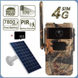 CAMÉRA DE CHASSE 4G SOLAIRE + CARTE SD OFFERTE - LIVRAISON GRATUITE