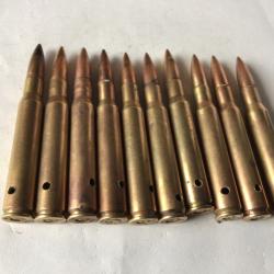 VENDU PAR LE-CUIRASSIER N° 7 LOT DE 10 BALLES CALIBRE 30.06 AMÉRICAINES NEUTRALISÉES