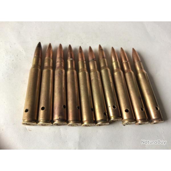 VENDU PAR LE-CUIRASSIER N 7 LOT DE 10 BALLES CALIBRE 30.06 AMRICAINES NEUTRALISES