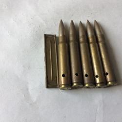 VENDU PAR LE-CUIRASSIER N°3 CLIP DE 5 BALLES CALIBRE 7,92X57 MAUSER 1ERE  GUERRE  NEUTRALISÉES