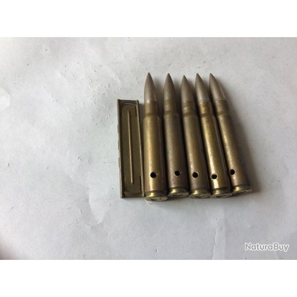 VENDU PAR LE-CUIRASSIER N3 CLIP DE 5 BALLES CALIBRE 7,92X57 MAUSER 1ERE  GUERRE  NEUTRALISES