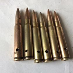 VENDU PAR LE-CUIRASSIER N°2  LOT DE 6 BALLES CALIBRE 7,92X57 MAUSER 1ERE  GUERRE  NEUTRALISÉES