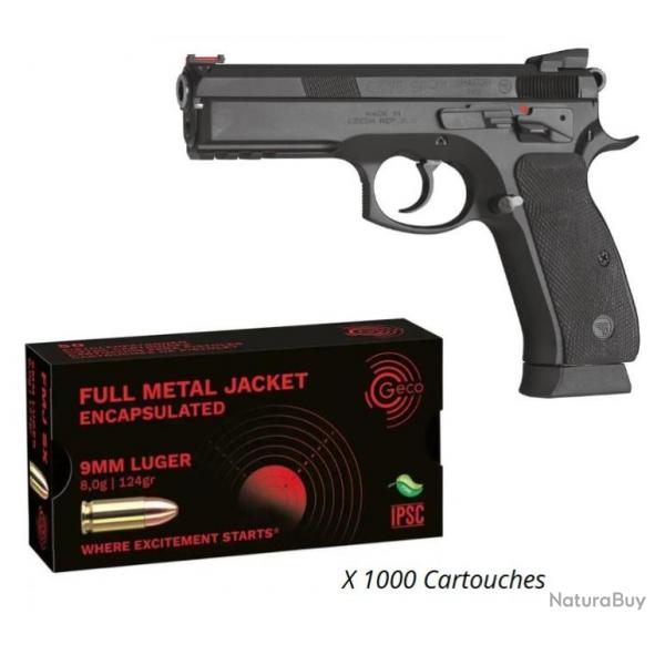 Vente Flash Pistolet CZ SP01 Shadow calibre 9x19 + 1000 Munitions 9x19