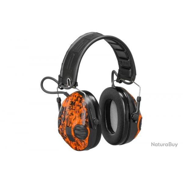 Casque lectronique coquilles vertes/oranges digital Camo SportTac Peltor