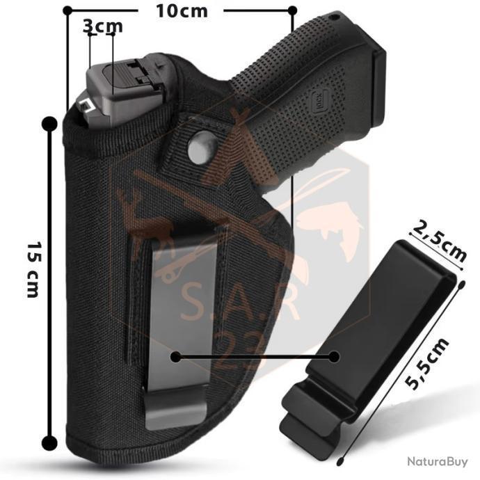 Holster Tactique Universel – Port Caché Pistolet/revolver – Ambidextre Neuf