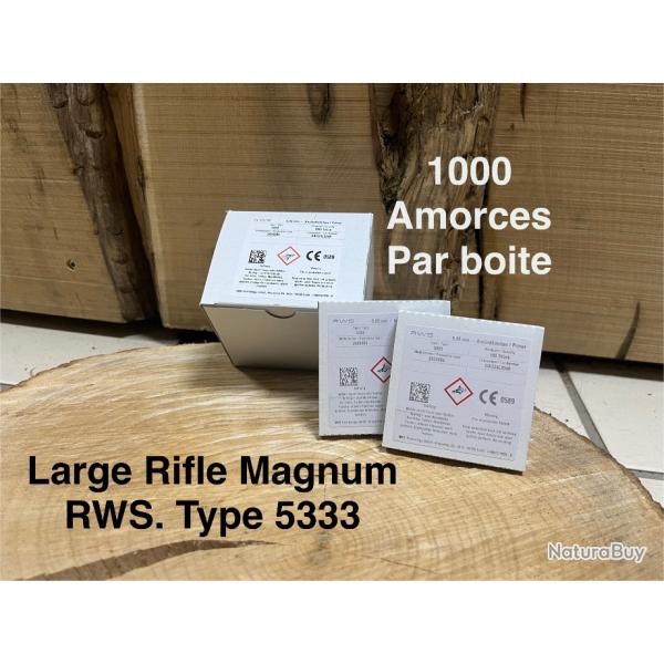 1000 Amorces RWS Large Rifle Magnum type 5333