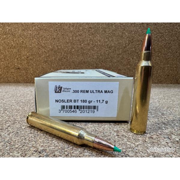 1 Boite Sologne Nosler Ballistic Tip, 300 Rem Ultra Mag. 11.7g , 300 RUM, En Stock !!!