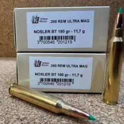 2 Boites Sologne Nosler Ballistic Tip, 300 Rem Ultra Mag. 11.7g , 300 RUM, En Stock !!!