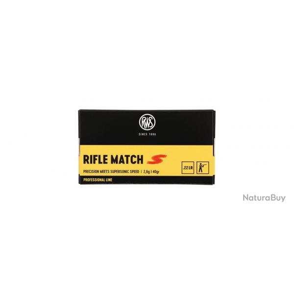 RWS - 50 cartouches .22LR Rifle Match S - 2314372