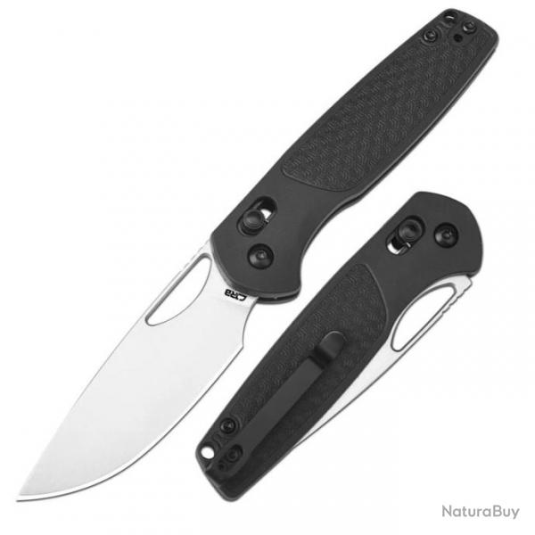 Couteau CJRB Acacia Black Lame Acier AR-RPM9 Stonewash Manche FRN Crossbar Lock IKBS Clip J1952BK