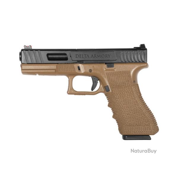 G17 GEN.4 P01-TAN (GAZ, GBB, Culasse Mtal) avec mallette DELTA ARMORY