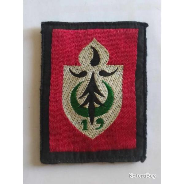 INSIGNE TISSUS 19 DIVISION INFANTERIE MODELE  GUERRE ALGERIE