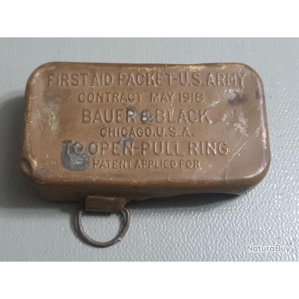 Authentique pansement US  mai 1918 complet non ouvert Sammy ww1 14 18 first aid