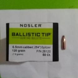 31 Ogives Nosler Ballistic-tip 6.5 mm 120 grains