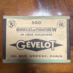 Boite de 500 rondelles de fermetures Gevelot