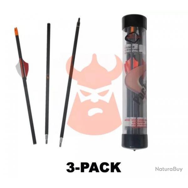 Lot de 3 Flches pour lance-pierres Pocket Shot