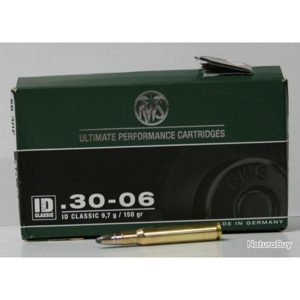 MUNITIONS RWS UNI CLASSIC 180GR CAL. 30-06 X20