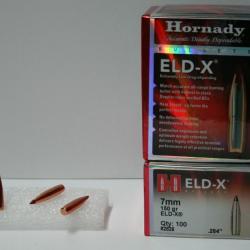 OGIVE HORNADY 2826 CAL. 7MM ELD-X 150GR X100