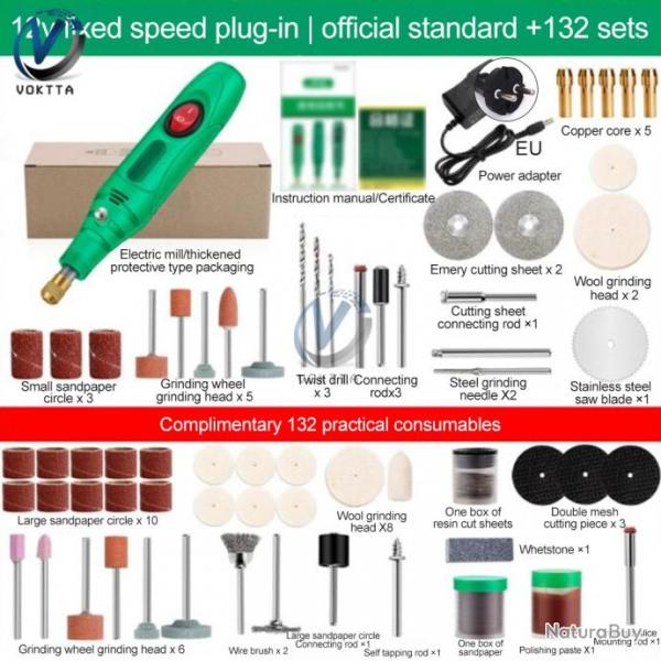 Mini Perceuse Meuleuse 12V style Dremel, Modele: B