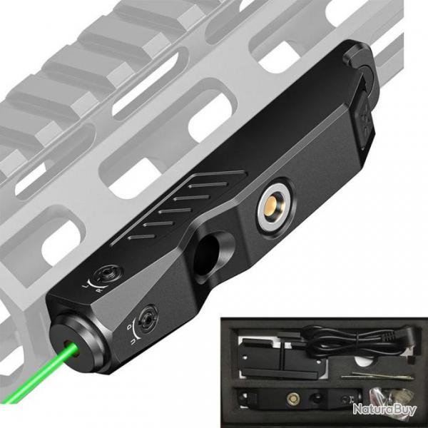 Pointeur laser vert charge magntique picatinny m-lok