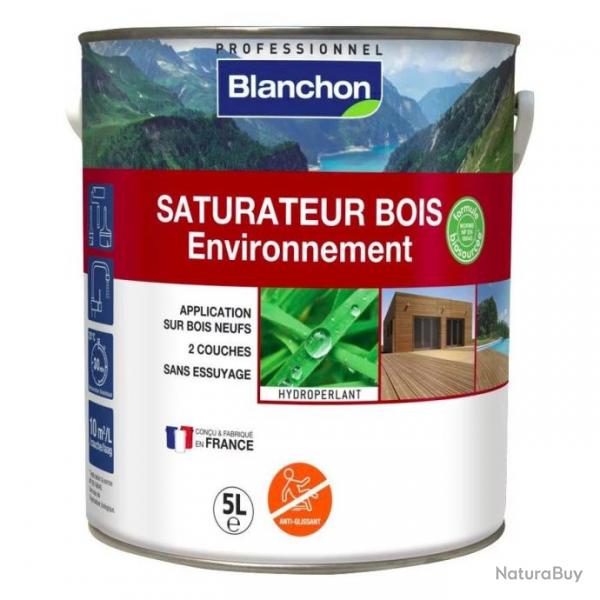 Saturateur bois environnement Blanchon bois clair 5L effet hydroperlant sans essuyage