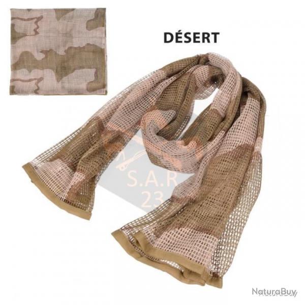 FOULARD CAMOUFLAGE POUR LA CHASSE XXL 190x90cm - DSERT - LIVRAISON GRATUITE