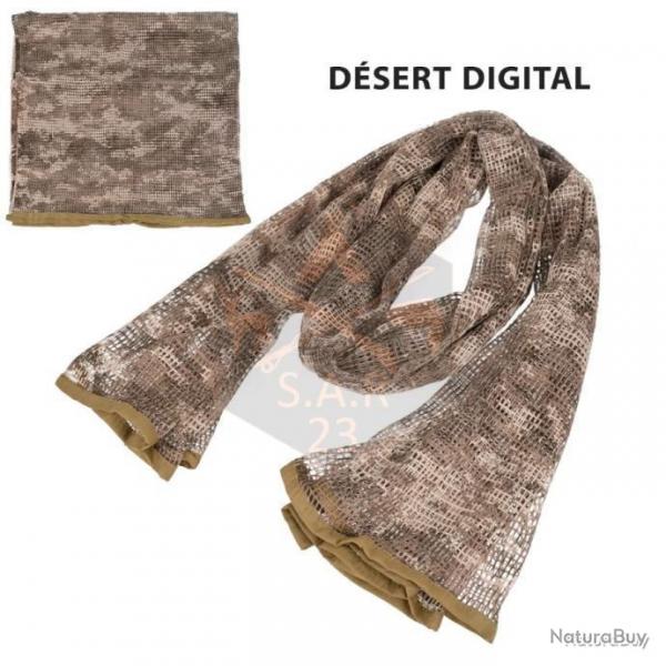 FOULARD CAMOUFLAGE POUR LA CHASSE XXL 190x90cm - DSERT DIGITAL - LIVRAISON GRATUITE