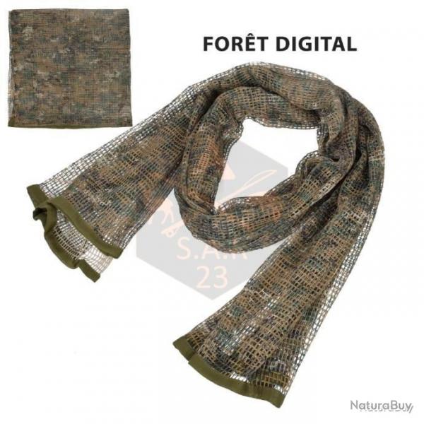 FOULARD TACTIQUE CAMOUFLAGE XXL 190x90cm - FORT DIGITAL - LIVRAISON GRATUITE