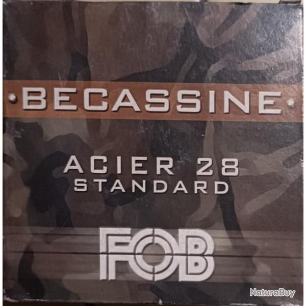 Lot de 17 botes de Cartouche fob bcassine acier n5 12/70