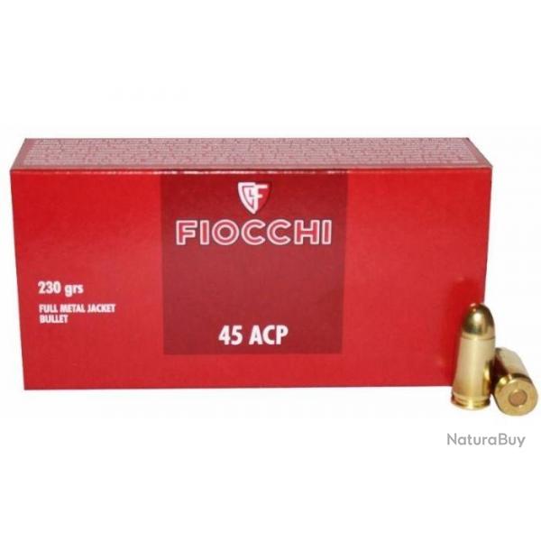 FIOCCHI BOITE DE 50 CARTOUCHES 45 ACP FMJ 230 GR