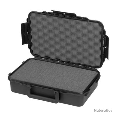 Mallette De Transport Noire Étanche WilTec - Protection Maxi Pour Matériel Fragile - Taille L 40,6x33x17cm