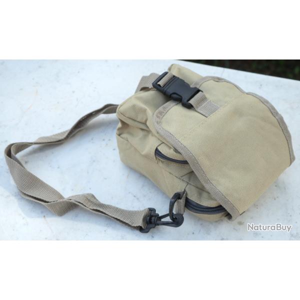 GENRE MILITAIRE  - petite sacoche civile en bandoulire beige - ref EBR24SAC002