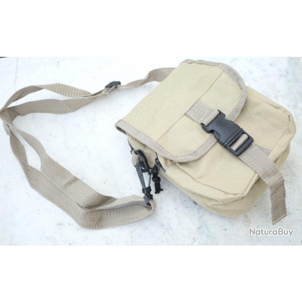 GENRE MILITAIRE  - petite sacoche civile en bandoulire beige - ref EBR24SAC004