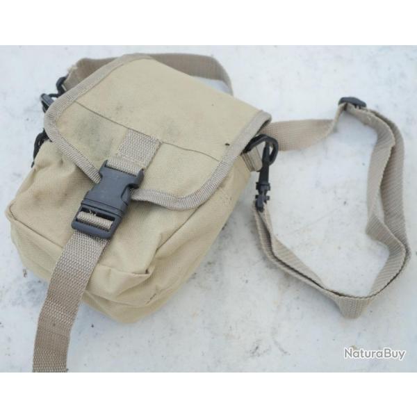 GENRE MILITAIRE  - petite sacoche civile en bandoulire beige - ref EBR24SAC005