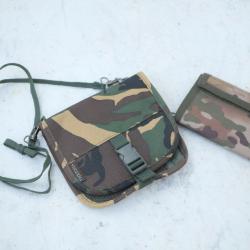 GENRE MILITAIRE  - portefeuille et petit sac camouflés - ref EBR24SAC008