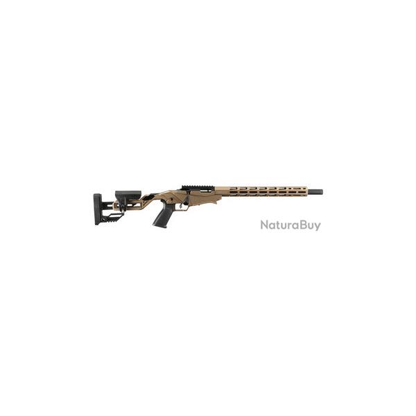 Carabine RUGER PRECISION RIMFIRE .22LR 10CPS 18" 46CM FILETE 1/2-28" MARRON