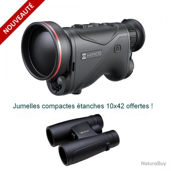 HIKMICRO CONDOR CQ50L 2.0 - Monoculaire de vision thermique avec tlmtre + Jumelles 10x42 offertes