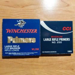 Amorces Large Rifle Magnum Winchester et CCI