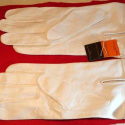 ARMÉE FRANÇAISE  Paire gants blancs en cuir fin officier supérieur LBV24GAN002