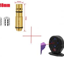 Cible électronique et Cartouche laser de manipulation et de tir d'entrainement pour 9x18 Makarov mm