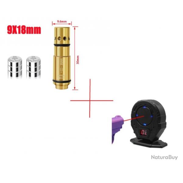 Cible lectronique et Cartouche laser de manipulation et de tir d'entrainement pour 9x18 Makarov mm