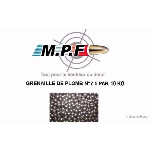 Grenaille de plomb durci N7.5 par 10Kg