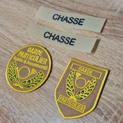 Lot de x2 bandes fonction x4 écussons garde particulier panachage possible