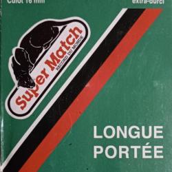 Cartouche calibre 16 super match longue porté plomb n°7 32gr